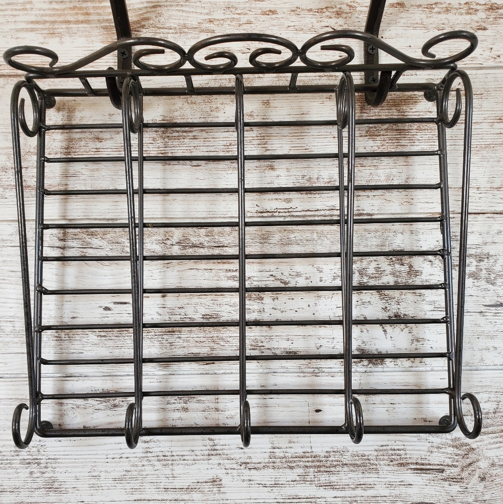Home Interiors Sutton Silver Wrought Iron Caddy Organizer Vintage - Picture 3 of 8